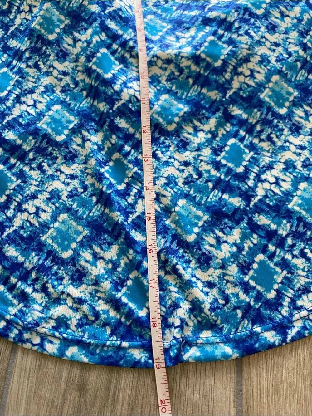 Vibrant Blue Patterned & Solid Dog Athletic Sun Block Top